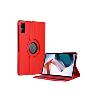 Newface Xiaomi Redmi Pad SE 4G Kılıf 360 Tablet Deri Kılıf - Kırmızı