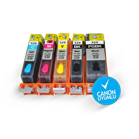 BK Canon PGİ 525 CLİ 526 Oto Reset Çipli Çok Renkli Muadil Kolay Dolan Kartuş