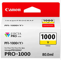 Canon PFI-1000 Y (Yellow) Sarı A2 Yazıcı Uyumlu Mürekkep Kartuş 80 ml. (0549C001)