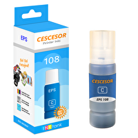 Cescesor Epson 108 Mavi Muadil Mürekkep 70 ML