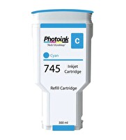 Photoink HP 745XL-F9K03A Cyan Muadil Yüksek Kapasiteli Kartuş 300 ML