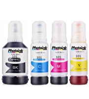 Photoink L6290 L6270 L6260 L4266 L4260 L6276 Epson 101 Ecotank 4 Renk Mürekkep Seti
