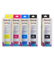 Photoink Epson 103 Uyumlu 4 Renk 1 Siyah Mürekkep Takımı  L1210-l1250-l3210-l3211-l3250-l3251-l3256--L1210-