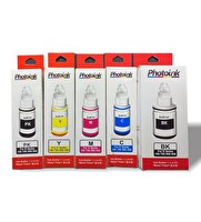 Photoink 5 Kartuşlu Canon Yazıcılar için Uyumlu 5 Adet Mürekkep Seti