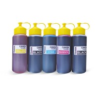 Photoink 5 Kartuşlu Canon Yazıcılar için Uyumlu 500 ML 5 Renk Mürekkep Seti