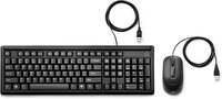HP 160 6HD76AA Kablolu Siyah Klavye ve Mouse Seti