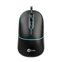 Lecoo MS110 RGB Sessiz Tuşlu Optik Siyah Kablolu Mouse