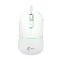 Lecoo MS110 RGB Sessiz Tuşlu Optik Beyaz Kablolu Mouse