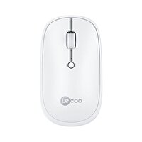Lecoo WS209 Dual Mod Bluetooth Şarj Edilebilir Optik Beyaz Kablosuz Mouse