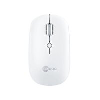Lecoo WS211 Dual Mod Bluetooth Şarj Edilebilir Optik Beyaz Kablosuz Mouse
