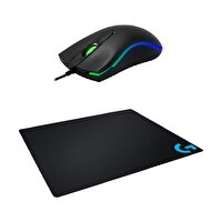 Everest SM-M9 USB 3D Optik Siyah LED Mouse + Logitech Gaming Oyuncu Mouse Pad