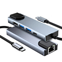 Winex 5in1 Type-C To Hdmı 2xUSB-A 3.0 Ethernet Hub Port Adaptör