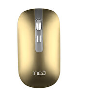 Inca IWM-531RS Bluetooth & Wireless Rechargeable Special Metallic Altın Kablosuz Mouse