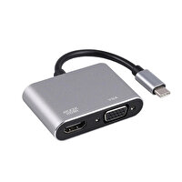 Winex 2in1 Type-C to 4K HDMI + VGA Çevirici ve Dönüştürücü Adaptör