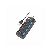 FLY 3407-01 Anti̇ Statik Güç Soketi̇ 4 Port USB 2.0A 50 CM Çoğaltıcı Kablo