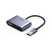 Ugreen 20518 USB 3.0 1080p 60 Hz Full HD HDMI VGA Dönüştürücü Adaptör