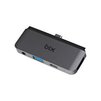 Bix BX16HB Type-C USB 3.5 MM AUX HDMI 4K Thunderbolt 3.0 PD Dönüştürücü Adaptör