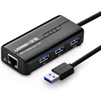 Ugreen USB 3.0 Gigabit RJ45 Ethernet Dönüştürücü Ve 3 Port USB Hub Çoklayıcı