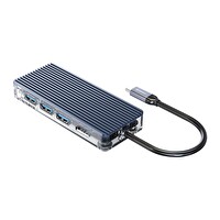 Orico 8 Portlu USB 3.0 100 W RJ45 1000 Mbps HDMI TF/SD Kart Okuyucu Gri Çoklayıcı