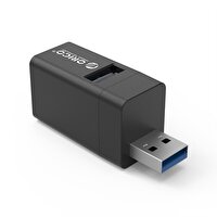Orico USB-A 3.0 3 Portlu USB-A 3.0 / 2.0 Alüminyum Alaşım Mini Siyah Çoklayıcı