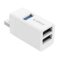 Orico USB-A 3.0 3 Portlu USB-A 3.0 - 2.0 Beyaz Mini Çoklayıcı