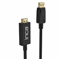 Inca IDPH-18T Displayport To HDMI 1.8 M Siyah Kablo