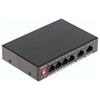 Dahua PFS3006-4ET-60-V2 6 Port 60 W 4 Port PoE 10/100 Yönetilemez Switch