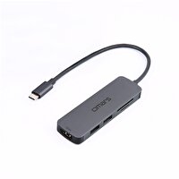 Omars 5 Port Type-C 4K HDMI Video Transferi 5 Gbps USB 3.1 SD/TF Kart Uyumlu Hub Çoklayıcı Adaptör