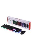 Torima TMK-03 Gaming RGB Işıklı Kablolu Q Klavye ve Mouse Seti Siyah