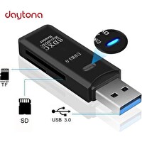 Daytona NO143 Kart Okuyucu Micro SD Kart Okuyucu USB 3.0 Çevirici Adaptör 2 Adet