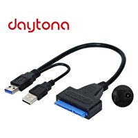 Daytona A5142 USB 3.0 2.5 3.5 Inç Sata SSD HDD Hard Disk Çevirici Dönüştürücü Adaptör Kablosu