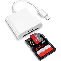Daytona NK1022 Apple iPhone iPad Lightning To SD Camera Reader SD Micro SD Kart Okuyucu Kablo Adaptör Beyaz