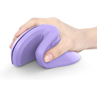 Seenda Ergonomik Kablosuz Dikey Mouse, Bluetooth 4.0+USB - Mor