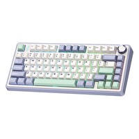 Aula F75 Mekanik RGB TKL Gray Switch Kablosuz Makrolu Hot Swap Klavye Pastel