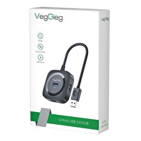 VegGieg 4 Port USB 3.0 Çoklayıcı Hub Siyah V-U342