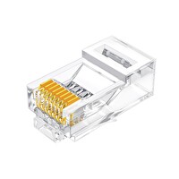 VegGieg Cat5e RJ45 Jack 8P8C Ethernet Konnektörü Altın Kaplama 102 Adet V-E006