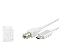 Hadron HDX7553 Type-C (M) - USB-B (M) 2mt Yazıcı Kablosu - Beyaz