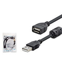 Hadron HDX7533 USB-A (F) - USB-A (M) 1.50mt USB Uzatma Kablosu - Siyah