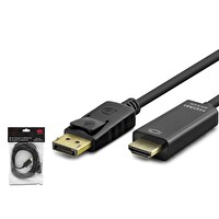 Hadron HDX7797 4K 30Hz 3mt DisplayPort (E) - HDMI (E) Dönüştürücü Kablo - Siyah