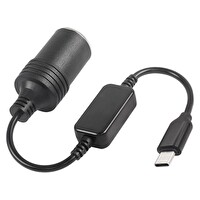 Powermaster Type-C 5Volt- 12V 1A Dişi Çakmak Çevirici 30 CM Kablolu
