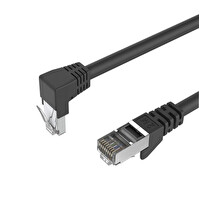 Irenis 5 Metre CAT6 S/FTP Dirsek Kablo Siyah