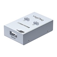 VegGieg USB 2.0 Anahtarlı Manuel 2 Portlu Yazıcı Printer Çoklayıcı Paylaşım Sharing Beyaz Switch Adaptörü