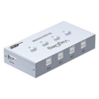 VegGieg USB 2.0 Anahtarlı Manuel 4 Portlu Yazıcı Printer Çoklayıcı Paylaşım Sharing Beyaz Switch Adaptörü