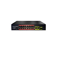Uranium POE-1621SFP-200W 16 Port 10/100 2xGigabit RJ45 1XSFP Uplink 200W Poe Switch