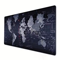 Sge Teknoloji 90x40 CM Dünya Desenli Dikişli Kaydırmaz Taban Speed Versiyon Oyuncu Mouse Pad