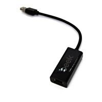 Beek USB 3.0 Gigabit Ethernet Adaptörü 1 x 10-100-1000 RJ45 Dişi Yuva USB-A Erkek Konnektör Kablo