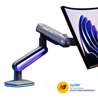 Ergoflex North Bayou G70-Gaming 2-20 KG 32"-60" Uyumlu RGB Aydınlatmalı Oyuncu Monitör Standı