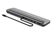 Digitus DA-70919 USB-C 8K HDMI/DP/USB-A/USB-C/RJ45/PD - SD/MicroSD 12 Port Bağlantı İstasyonu Çoklayıcı