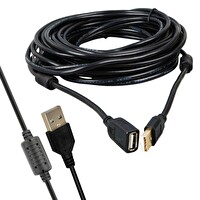 Powermaster PM-11955 Usb 2.0 Siyah Chipset 10 Metre Usb Uzatma Kablosu