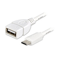 Syrox C78 1.0A 20 CM Micro USB - USB 2.0 OTG Kablo Dönüştürücü - Beyaz